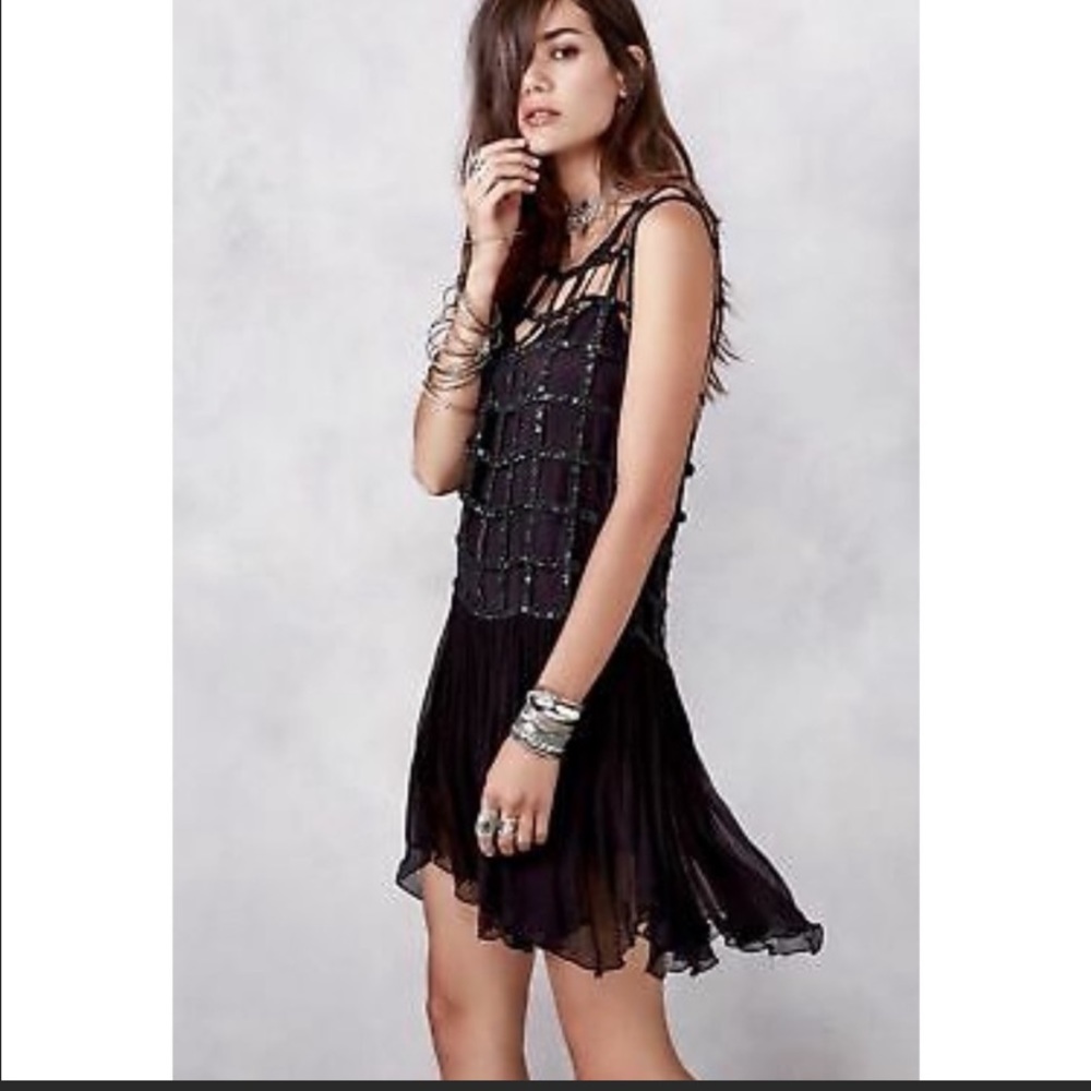 Free People Drop Waist Sequin Dress NWT RARE
